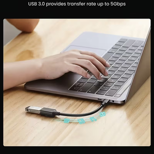 Cable Adaptador USB3.0 Tipo C OTG, Convertidor USB C Macho <span class=keywords><strong>a</strong></span> USB 3.0 Hembra para Teléfono, Laptop, Tablet, MacBook, Transferencia de Datos y Lectura - Product Image 5