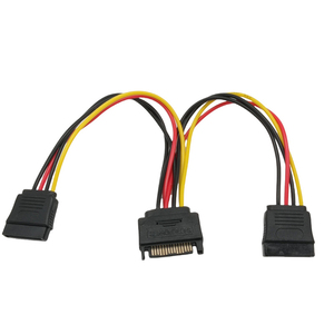 Adattatore Divisore Cavo SATA D1552 da <span class=keywords><strong>6</strong></span> Pollici, 15 Pin SATA Maschio a Femmina, Cavo Splitter 2 SATA - Product Image 4