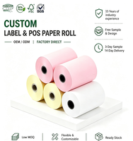 Penjualan Panas Gulungan Kertas Thermal Cetak Warna Penuh Pola Kustom OEM untuk Tiket SPBU