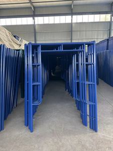 Xây dựng Q235 thép di động một khung giàn giáo <span class=keywords><strong>Mason</strong></span> đi bộ qua H khung giàn giáo với bánh xe sử dụng khách sạn cường độ cao - Product Image 2