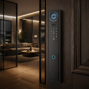 Home Security Digital Smart Wood <strong>Door</strong> Lock 3D Face Recognition High-Speed Low-False Built-in <strong>Camera</strong> Night Vision Tuya App Cloud - Product Image 1