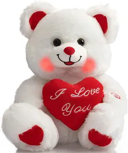 Peluche de peluche de 10 pulgadas, oso bonito, juguete de peluche personalizado, regalo de cumpleaños para niños, regalos para el Día de San Valentín