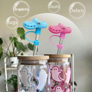 Hot 3D Mini Shoe 10Mm Cover Silicone Straw <b>Toppers</b> Cap Spill Stopper Suitable for Stanley - Product Image 4