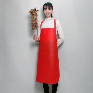 Waterproof Apron With Adjustable Strap Rabbit Couples Apron Cotton Bear Kitchen Plastic Apron Hairdresser
