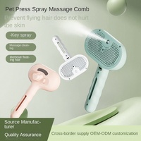 Brosse à vapeur automatique en plastique de haute qualité avec fonction de pulvérisation et de massage, facile à utiliser, efficace pour éliminer les poils d'animaux (chats)