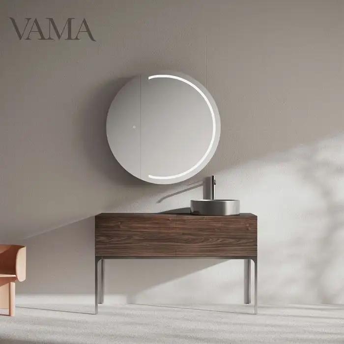Vama 1200mm Traditional Matt Black Vessel Sink Free Stand Timber Wood Bathroom Vanity Unit with Metal Base