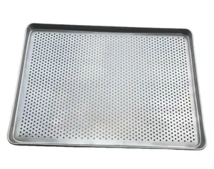 Bandeja de horno de acero inoxidable de grado alimenticio 304 316 aleación de aluminio bandeja de metal perforada para hornear para secado y deshidratación