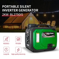 2kW Superleiser Benzingenerator 1,8kW Tragbarer Leiser Inverter-Benzingenerator Heimgenerator für Notstromversorgung mit Seilzugstart