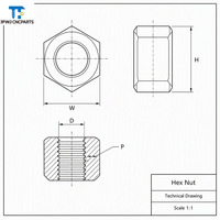 High Precision Customized Aluminum Anodized Hexagonal Connection Nut Washer M3-M12 Colored Male Washer Spacer