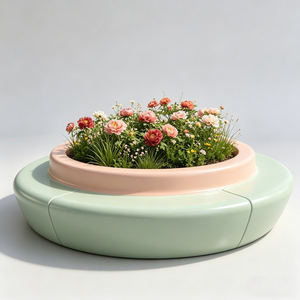 Meubles d'extérieur modulaires, chaises-lampadaires en fibre de verre personnalisées pour les parcs gouvernementaux et les espaces verts - Product Image 3