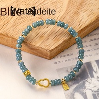 Nieuwe Chinese Echte Blue Water Jade Abacus Kralen Armband Unisex Kleine Verse Lucky Brand Transfer Kralen Kalebas Sieraden Toerisme