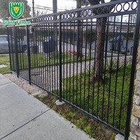Clôture tubulaire en aluminium certifiée ISO 9001, 60 mm, écologique, noire, galvanisée, installation facile, panneaux de 10 pieds, résistante à la chaleur