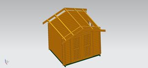 Caseta de Almacenamiento de Madera Ventilada con Puerta con Cerradura, Fácil de Montar - Product Image 3