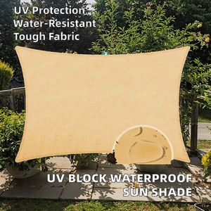 Factory Direct Oxford Rectangle UV Blocking Waterproof Shade Sail <b>Canopy</b> for Backyard Patio Garden Pool - Product Image 2