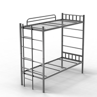 ODM Lit superposé à deux étages en métal avec rangement, cadre de lit mezzanine au design moderne pour dortoir et appartement, hôtel, vente bon marché