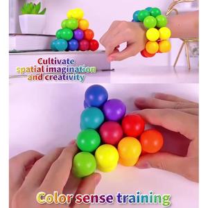 Bolas de Rompecabezas Coloridas Transformables Gratis, Nuevo Juguete Educativo de Cuentas para Niños, Entrenamiento de la Imaginación, Juguetes de Inteligencia, Kits de Bolas - Product Image 3