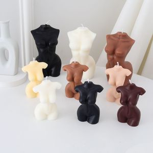 Modern sanat heykel heykeli E136 el yapımı yeni tasarım kadın çıplak vücut şekli renkli kadın Scented kokulu mum dekor Nordic INS - Product Image 6