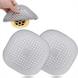 Oferta Especial: Cubierta Cuadrada de Silicona para Drenaje de Cabello con Ventosa, Fácil de Instalar - Product Image 1