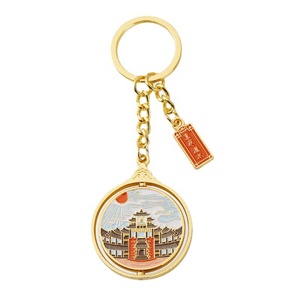 Portachiavi portachiavi in lega di zinco smalto portachiavi in metallo di lusso con anello diviso - Product Image 3