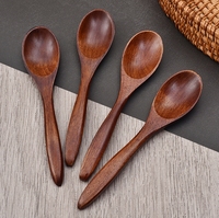Cuillère en bois simple et élégante pour boissons, soupes et desserts – Vente en gros