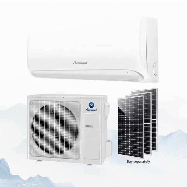 For Mini Split Air Conditioner 9000Btu 1hp Solar Inverter System R410a 30V Battery High Efficiency Hybrid for Hotel & Household