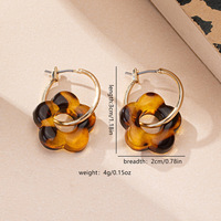 Pendientes de Resina Plástica Estilo Maillard Vintage Francés, Estilo Coreano, de Alta Gama, para Mujer