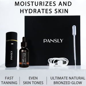 Pansly Herbal vente en gros personnalisé auto-corps sans soleil faux bronzage goutte Lotion 30ml taille d'échantillon pour les femmes ensemble bronzage brouillard vaporisateur - Product Image 3