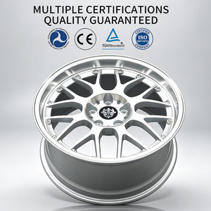 Jantes FLowtone Racing Style 2 pièces 18 pouces 5x114.3 en alliage d'aluminium, 5 rayons croisés superposés sur le bord pour BBSs RS-GT - Product Image 4