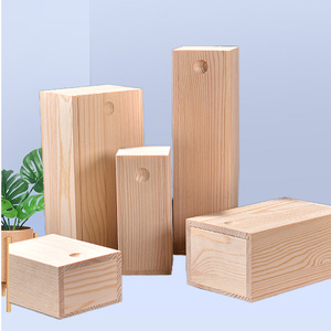 Wanuocraft handmade đánh bóng tùy chỉnh thông gỗ hình chữ nhật trượt nắp Hộp Quà Tặng đa kích thước Thủ công mỹ nghệ hiện đại đồ trang sức trà DIY - Product Image 2