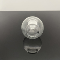 Flacon en verre transparent créatif de 50 ml en forme de gourde avec bouchon doré estampé pour huiles essentielles et essences