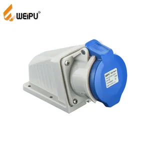 Weipu 16a, 2P + E 3pin 4pin 5pin Ip44 Waterdichte 220-250V Industriële Connector Vrouwelijke Oppervlak Mount Socket