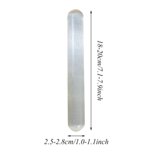 All'ingrosso 18-20cm naturale di Selenite naturale bacchetta di cristallo di guarigione spirituale per la meditazione inciso con la tecnica scolpita - Product Image 2