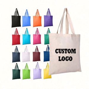 Wholesale Designer Eco-Friendly Cotton Canvas Tote <b>Bag</b> Custom Logo Reusable Shopping <b>Bag</b> with Low MOQ - Product Image 5