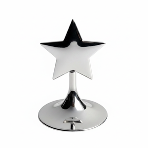 Porta Segnaposto a Stella 75 mm con Finitura Cromata per Esposizione da Tavolo - Product Image 2