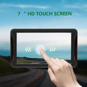 การนำทาง GPS สำหรับรถยนต์,หน้าจอสัมผัส GPS HD ขนาด7นิ้ว8GB 256MB Sat Nav สำหรับแผนที่อายุการใช้งานรถยนต์อัปเดตฟรี