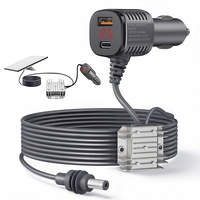 Câble d'alimentation DC Starlink Mini à angle droit 18AWG, étanche, en plastique, 12V-24V, conducteur en cuivre pur, charge rapide 3A, allume-cigare de voiture