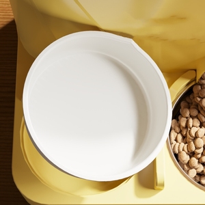 Distributore Automatico di Cibo per Cani e Gatti a Due Ciotole, Beige Giallo, Capacità 1-10L, per Famiglie con Più Gatti, Accessori per Animali Domestici, Logo Personalizzabile, Modello BD210 - Product Image 3