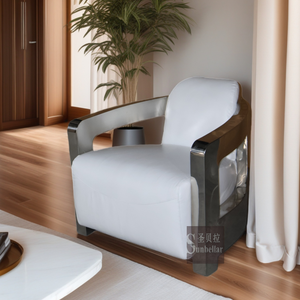 <span class=keywords><strong>Fauteuil</strong></span> d'appoint en <span class=keywords><strong>cuir</strong></span> inoxydable de qualité supérieure OEM Design moderne en <span class=keywords><strong>cuir</strong></span> blanc pour la maison bureau hôtel <span class=keywords><strong>club</strong></span> salon - Product Image 5