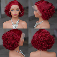Perruques Amygirl 13X4 en dentelle française, cheveux humains, ondulations lâches, noir naturel, 100% cheveux brésiliens vierges, haute qualité, 250%, 1 pièce