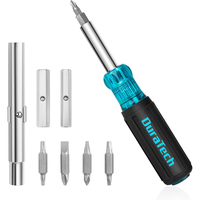 Tournevis multi-embouts 11-en-1 et jeu de clés à écrous, tournevis portable avec embouts Phillips, plats, Torx et carrés
