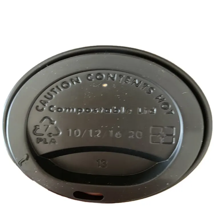 أغطية أكواب ورقية PLA للمشروبات الساخنة والباردة قابلة للتحلل بيئيا للبيع بالجملة أكواب قهوة 10 12 16 20 أونصة