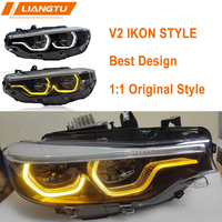 Phares avant LIANGTU Auto V2 V3 IKON Shadow pour BMW Série 4 F32 F36 F80 F82 M3 M4 2013-2019, phares LED gauche et droit pour voiture