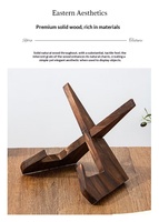 Étagère de rangement autoportante en bois massif, présentoir à gâteaux et thé, organisateur multifonctionnel pour téléphones et tablettes, en bois de noyer noir