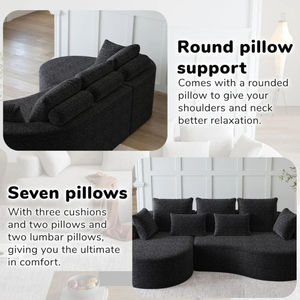 Productos en Tendencia en Tiktok 2026, Sofás Esquineros Modernos en Forma de L, Tapizados y Reclinables, para Dormitorios y Apartamentos Pequeños, Marca KD Packing - Product Image 2