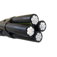 Câble d'alimentation blindé en PVC à âme en aluminium massif 4 conducteurs 120 mm 600 V pour usage en construction, marque Ninggao, vente en gros directe des fabricants