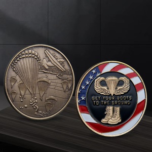 États-Unis Airborne Boots Challenge Coin <span class=keywords><strong>Parachutiste</strong></span> US Force Challenge Coin Vétéran Cadeaux - Product Image 1