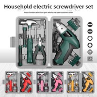 Ensemble de tournevis électrique manuel, petite perceuse à main rechargeable pour la maison, multifonctionnelle, batterie au lithium, garantie 1 an, outil