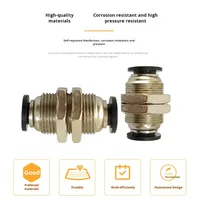 Connecteur rapide de tuyau d'air Pm-8 de Pm-6 de Pm-4 pneumatique Pm-10 Pm-12 cloison raccords droits nouvel état d'occasion pour les industries agricoles