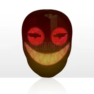 Mặt Nạ Đèn LED Masque Mới, Mặt Nạ Led Có Thể Lập Trình Được Thông Báo Ứng Dụng Hóa Trang Halloween