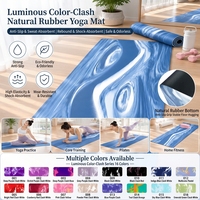 Pabrik Matras Yoga PU Marmer Logo Kustom Grosir, Langsung dari Pabrik, Dua Warna, Tidak Beracun, Karet Marmer Kelas Atas Anti Selip, Ukuran Dapat Disesuaikan